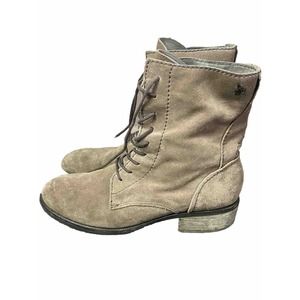 Sam Edelman Karla Tan Leather Lace up Combat Boot Size 8 1/2M